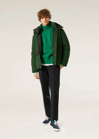 Doppiaa Aangoon Checked Down Jacket In Green