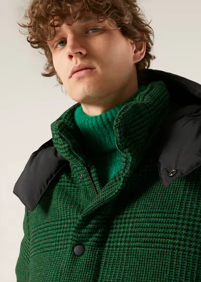 Doppiaa Aangoon Checked Down Jacket In Green