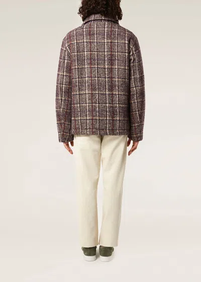Doppiaa Aaderbale Wool Checked Jacket In Neutral