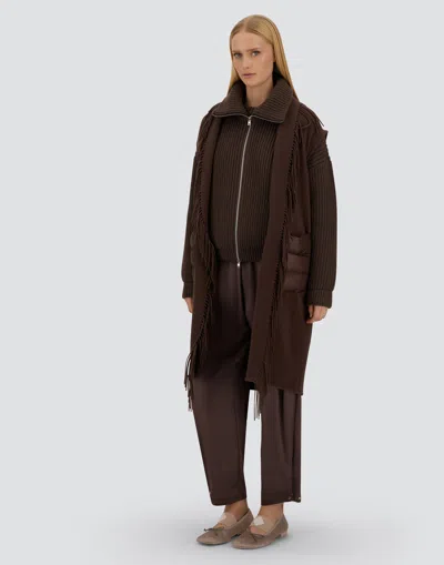 Herno Resort Cardigan In Infinity In Brown