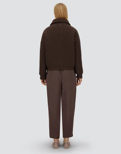 Herno Resort Cardigan In Infinity In Brown