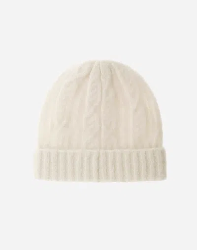 Herno Resort Beanie In Cable Knit Alpaca Wool