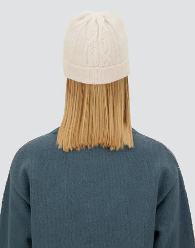 Herno Resort Beanie In Cable Knit Alpaca Wool