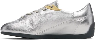 Paloma Wool Silver Leather Sneakers In Silver