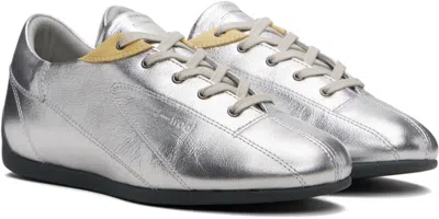 Paloma Wool Silver Leather Sneakers In Silver