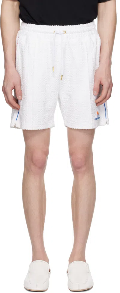 Casablanca Off-white Jacquard Monogram Towelling Shorts