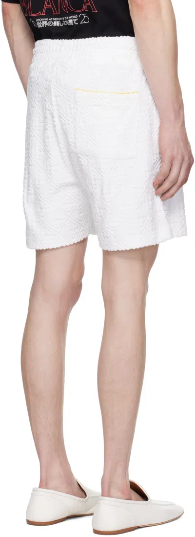 Casablanca Off-white Jacquard Monogram Towelling Shorts