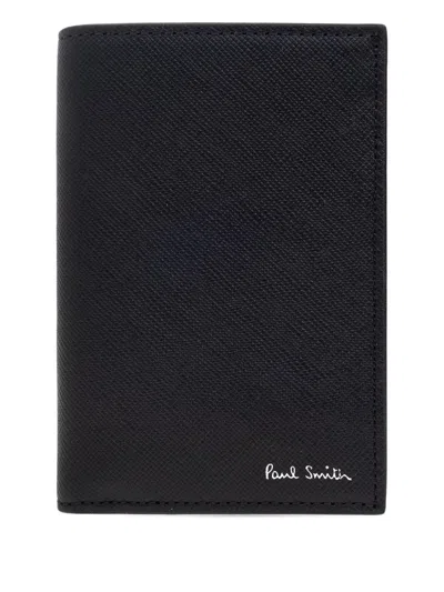 Paul Smith Leather Bi-fold Wallet In In Black