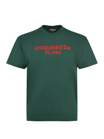 Dsquared2 Printed T-shirt In Green