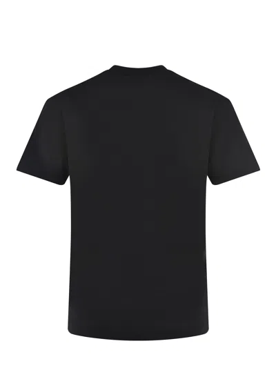 Dsquared2 Black Graphic Crew Neck T-shirt In Black