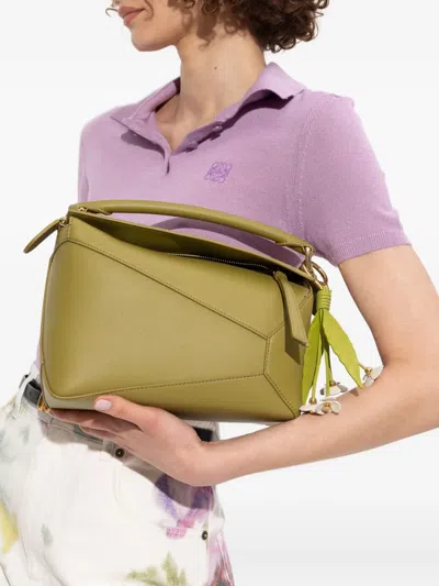 Loewe Puzzle Edge Small Bag Light Moss Women In Neutral