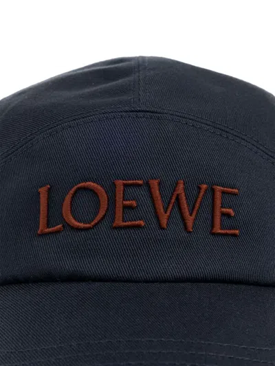 Loewe Logo-embroidered Five-panel Cap In Blue