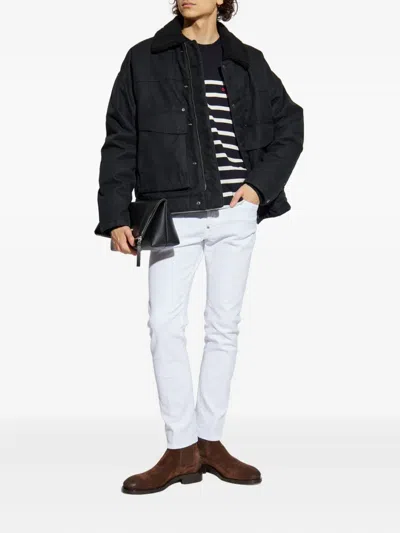 Dsquared2 Logo-detail Striped Sweater In Multi