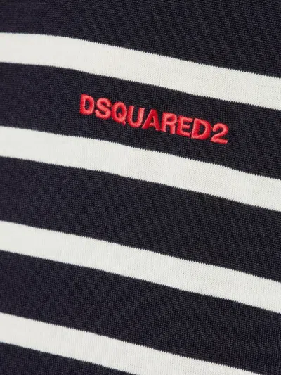 Dsquared2 Logo-detail Striped Sweater In Multi