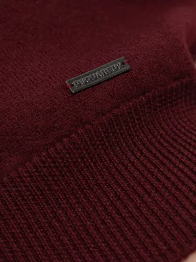 Dsquared2 V-neck Sleeveless Wool Top In Red