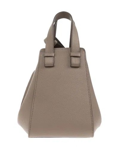 Loewe Compact Hammock Leather Top Handle Bag In Brown