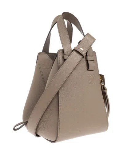 Loewe Compact Hammock Leather Top Handle Bag In Brown