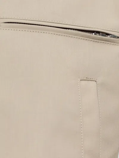 Jw Anderson Beige Curved Hem Workwear Jacket In Neutral