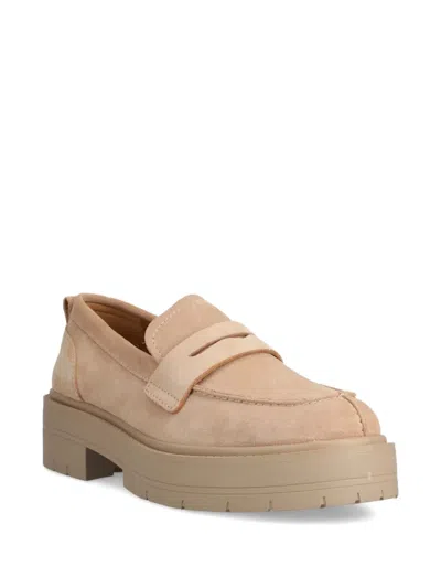 绒面皮套穿式乐福鞋