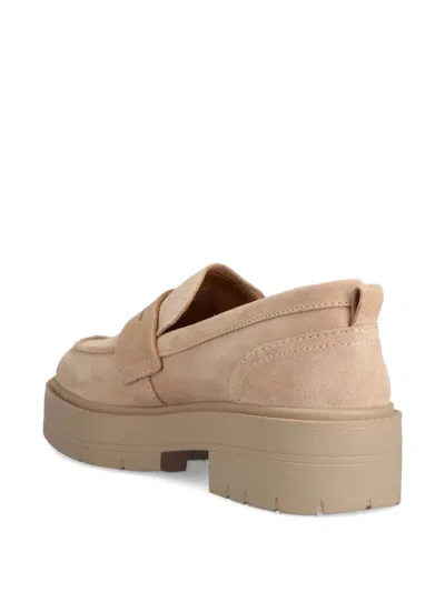 绒面皮套穿式乐福鞋