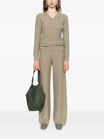 Fabiana Filippi Sequin-embellished V-neck Sweater