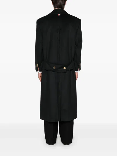 Thom Browne Low Break Coat In Black