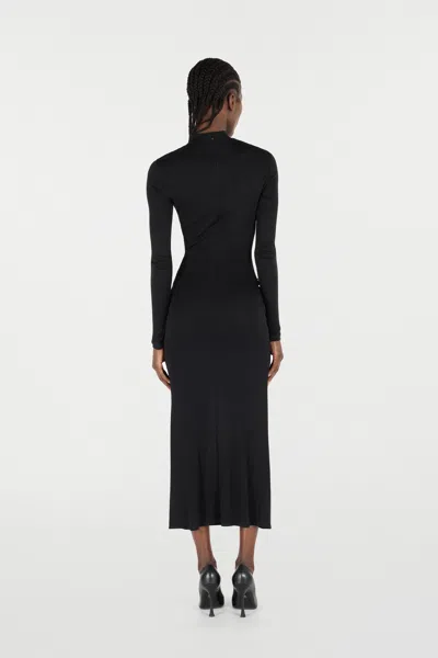 Roberto Cavalli Langes Kleid Mit Gerafftem Detail In Black