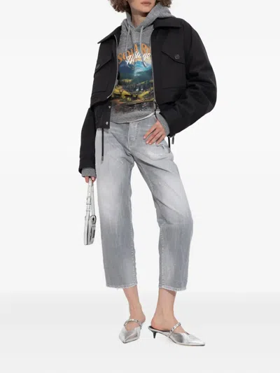 风景印花连帽衫