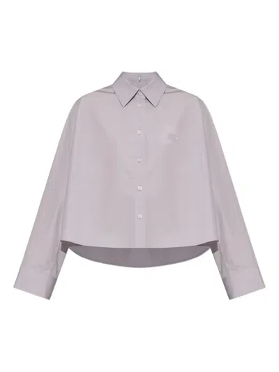 Loewe Anagram Embroidered Trapeze Shirt In Purple