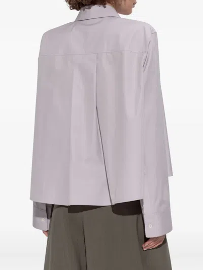 Loewe Anagram Embroidered Trapeze Shirt In Purple