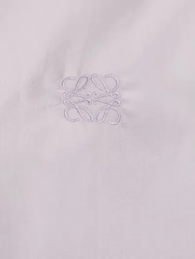 Loewe Anagram Embroidered Trapeze Shirt In Purple