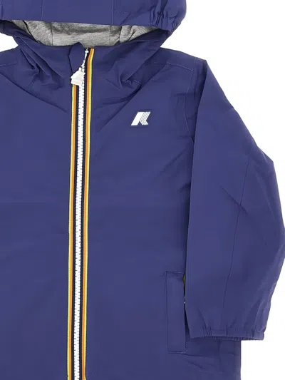 K-way Stretch Nylon 'jack' Jacket Kids In Blue
