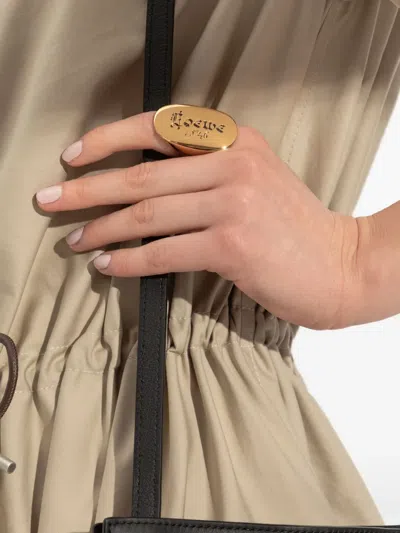 Loewe Engraved Wide Band Bracelets In Gold