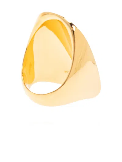 Loewe Engraved Wide Band Bracelets In Gold