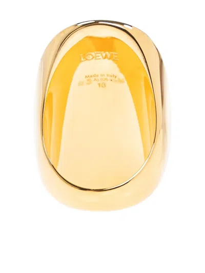 Loewe Engraved Wide Band Bracelets In Gold
