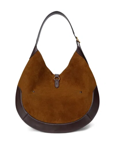 Polo Ralph Lauren Polo Id Suede Large Shoulder Bag