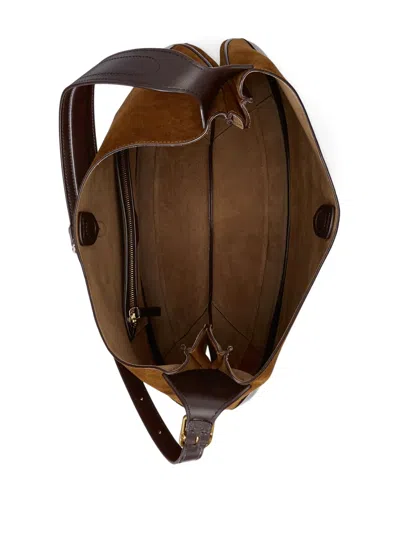 Polo Ralph Lauren Polo Id Suede Large Shoulder Bag