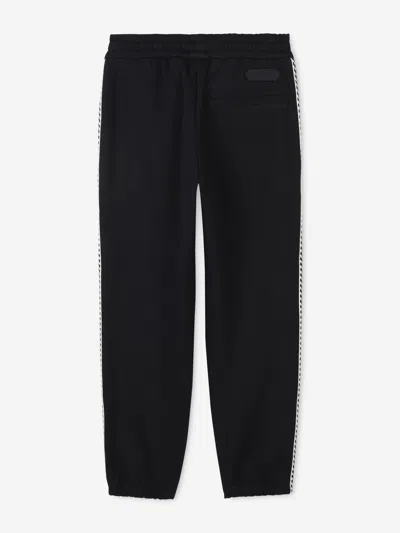 Lanvin Boys Embroidered Logo Joggers In Black