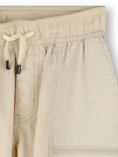 Hugo Boss Boys Loose Track Trousers In Neutral