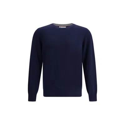 Brunello Cucinelli Cashmere Sweater In Blue