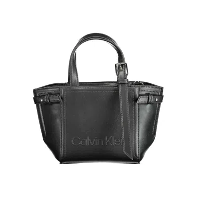 Calvin Klein Elegant Black Two-handle Recycled Polyester Bag