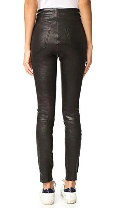 Shop J Brand Natasha Leather Pants In Black