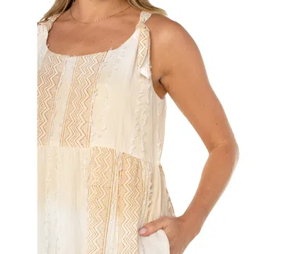 Liverpool Los Angeles Tie Strap Tiered Dress In Multi