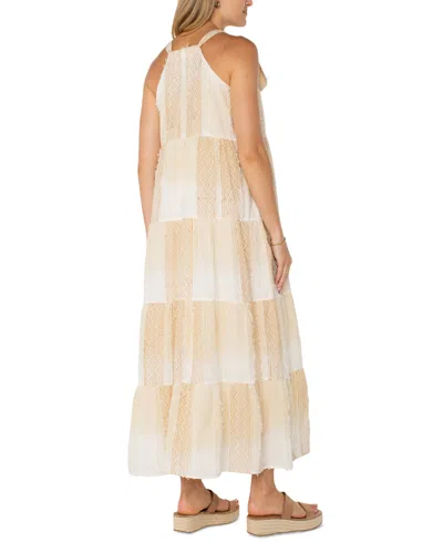 Liverpool Los Angeles Tie Strap Tiered Dress In Multi