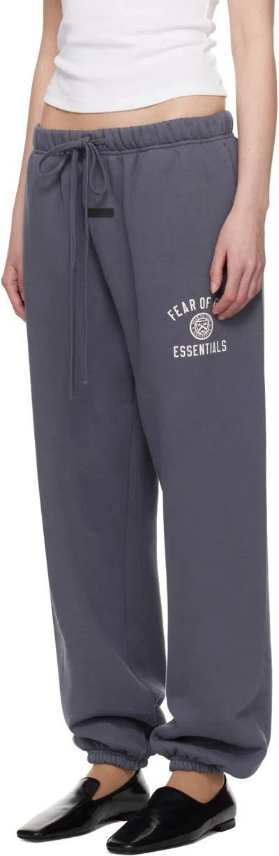 Essentials Elastic Waistband Track Pants In Blue