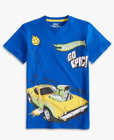 Epic Threads Toddler Boys 2t-4t Hot Wheels T-shirt, Exclusively At Macy's In Blue