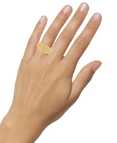 Macy's Diamond Multi-row Ring (1/2 Ct. T.w.) In 10k White Or Yellow Gold In Gold