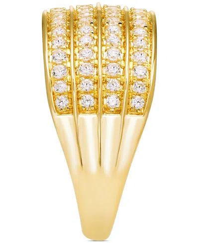 Macy's Diamond Multi-row Ring (1/2 Ct. T.w.) In 10k White Or Yellow Gold In Gold