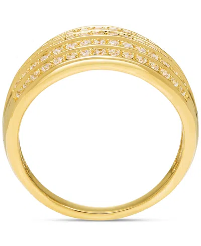 Macy's Diamond Multi-row Ring (1/2 Ct. T.w.) In 10k White Or Yellow Gold In Gold