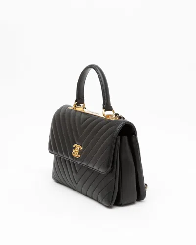 Pre-owned Chanel Medium Trendy Chevron Cc Bag